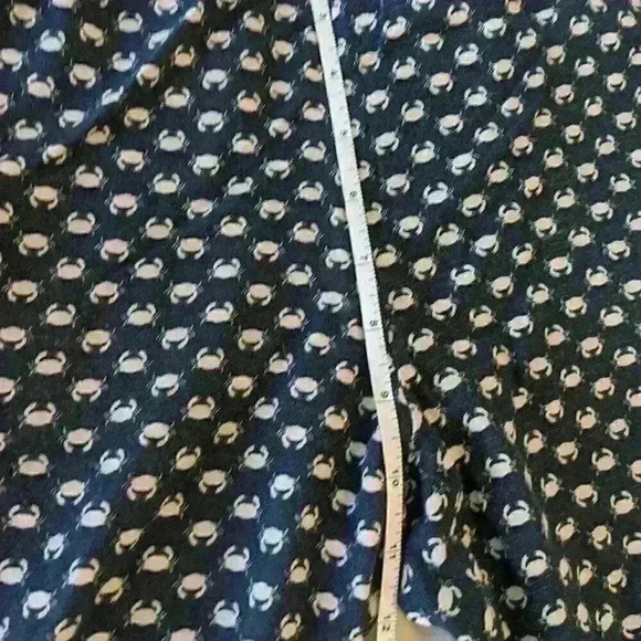 H&M, High-rise Trousers, Dark blue  with crabs , size 2 - Picture 3 of 8
